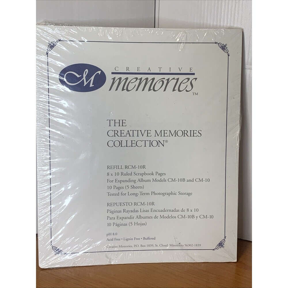Creative Memories Collection 8x10 Ruled Scrapbook Pages Refill